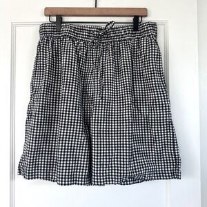 Vintage Y2K Carolina Colours Plus Gingham Skirt 18W Black White Cotton Womens